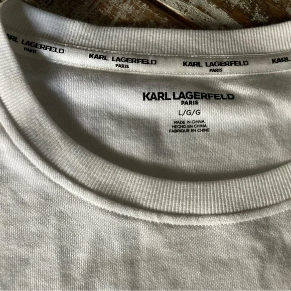 Karl Lagerfeld Paris White Tee - Picture 2 of 4